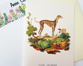 Lurcher card with any greeting, personalized greetings card for dog lover,