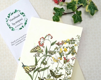 Nature card with custom text, personalized birthday card, Gardener's card, Mother's Day