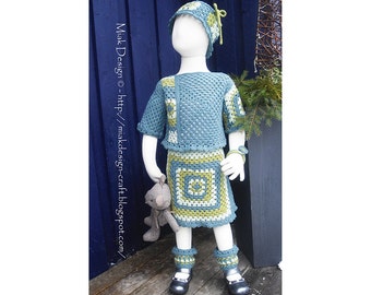 Suéter y falda Grandma Square - Patrón PDF de descarga instantánea