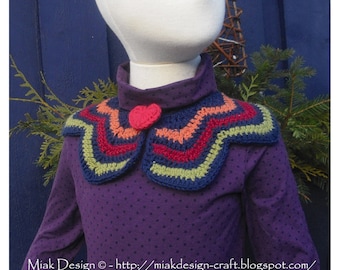 Collar with Heart - Peter Pan - Instant Download PDF Crochet Pattern