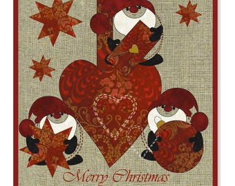 PDF Christmas Cards and Gift Tags,folding and four different Motifs and Sizes