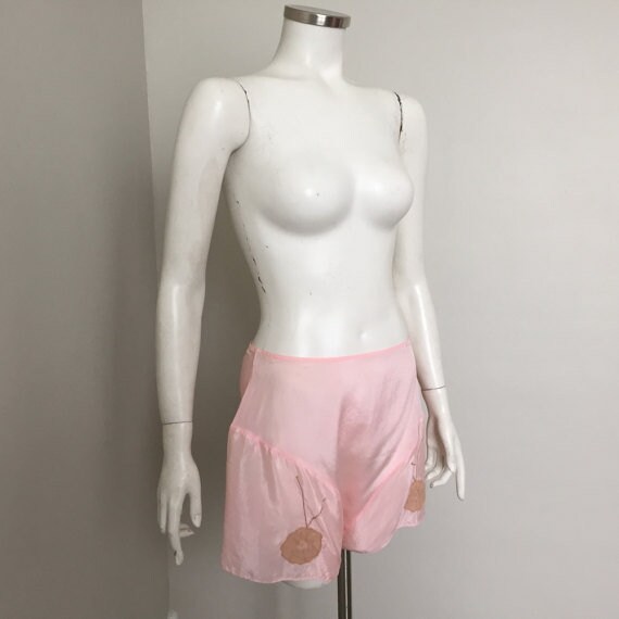 Light Pink Acetate 1930s Tap Pants Size Medium - image 1