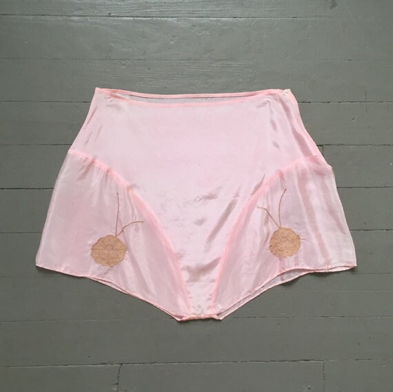 Light Pink Acetate 1930s Tap Pants Size Medium - image 2