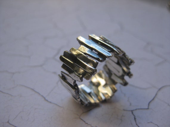 Handmade Silver Ring-Oxidized Silver Ring-Unusual Silver Ring-Adjustable Ring-Modern Ring-Thumb ring-Chunky Ring