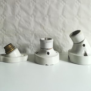 Vintage Porcelain Wall Sconce, Lamp Holder, France, 40s.