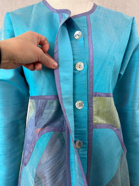 Vintage Silk Jacket, Anita Ford Collection, Thai … - image 7