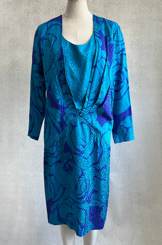 80s Vintage Silk Dress, SILKS by St. Gillian, 80s… - image 10