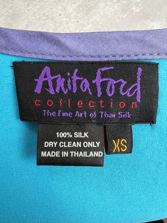 Vintage Silk Jacket, Anita Ford Collection, Thai … - image 9