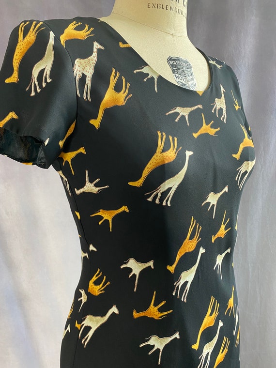 Vintage Jessica Howard Dress; 90s Giraffe Print D… - image 7