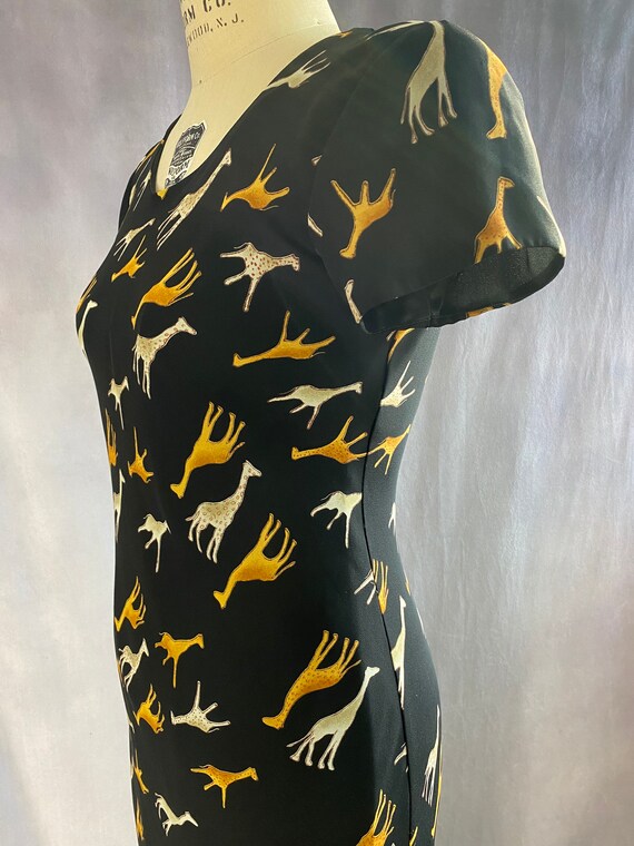 Vintage Jessica Howard Dress; 90s Giraffe Print D… - image 6