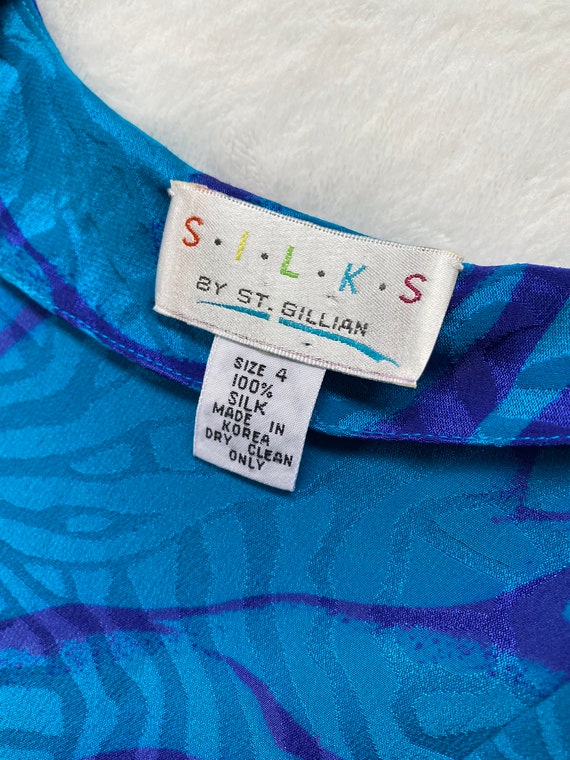 80s Vintage Silk Dress, SILKS by St. Gillian, 80s… - image 8