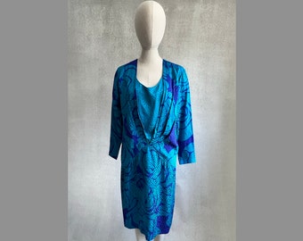 80s Vintage Silk Dress, SILKS by St. Gillian, 80s Fashion