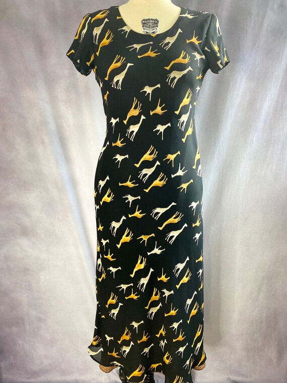 Vintage Jessica Howard Dress; 90s Giraffe Print D… - image 2