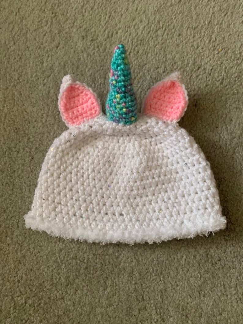 Unicorn Beanie--ready to ship and made to order