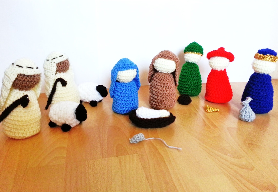 Crochet Nativity Set Pattern Christmas Crafts Etsy