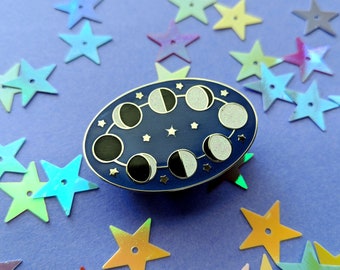 Moon Phases Enamel Pin