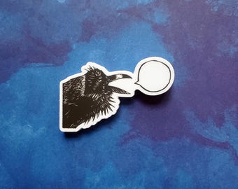 Talking Raven Vinyl Sticker
