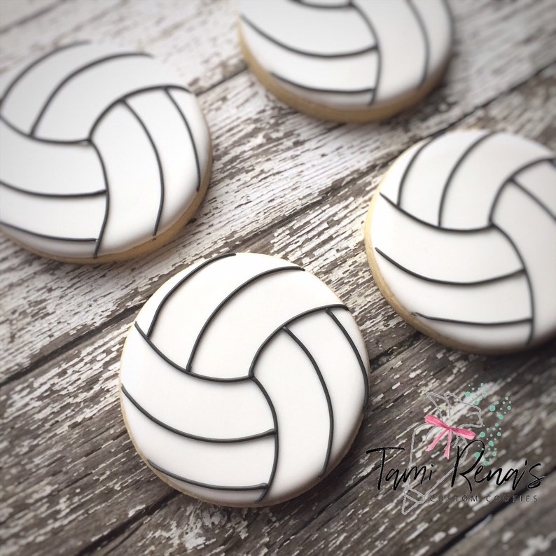 Volleyball Cookies 1 Dozen Etsy