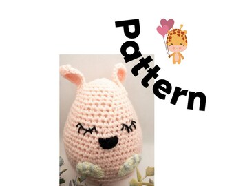 PATTERN: bunny crochet pattern, rabbit crochet pattern, bunny amigurumi pattern