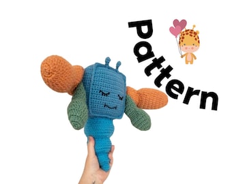 PATTERN: CuBoid Dragonfly, crochet dragonfly, dragonfly crochet pattern