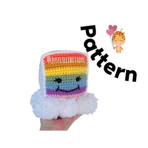 PATTERN: rainbow crochet pattern, rainbow amigurumi pattern