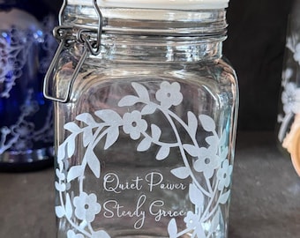 Ceramic lid swing top jar with seal