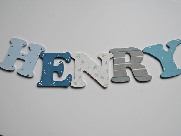 Wooden letters for the children's room door door letters