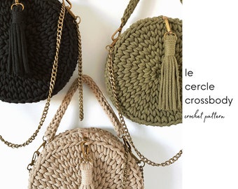 le cercle crossbody bag | crochet pattern (english & french translations)