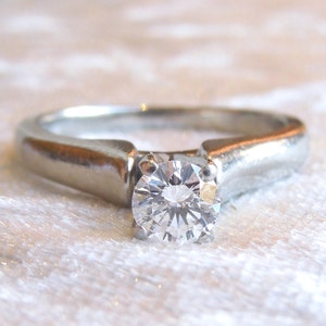Half Carat Diamond Solitaire Engagement Ring in Platinum