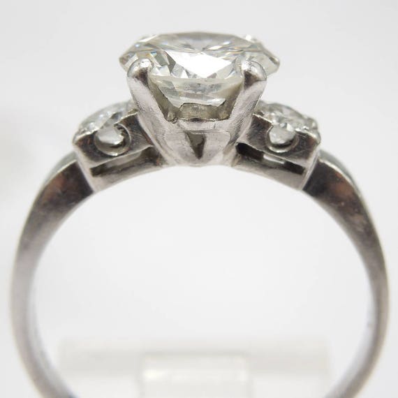 1.45 ct Diamond in Vintage Platinum Mounting with… - image 4