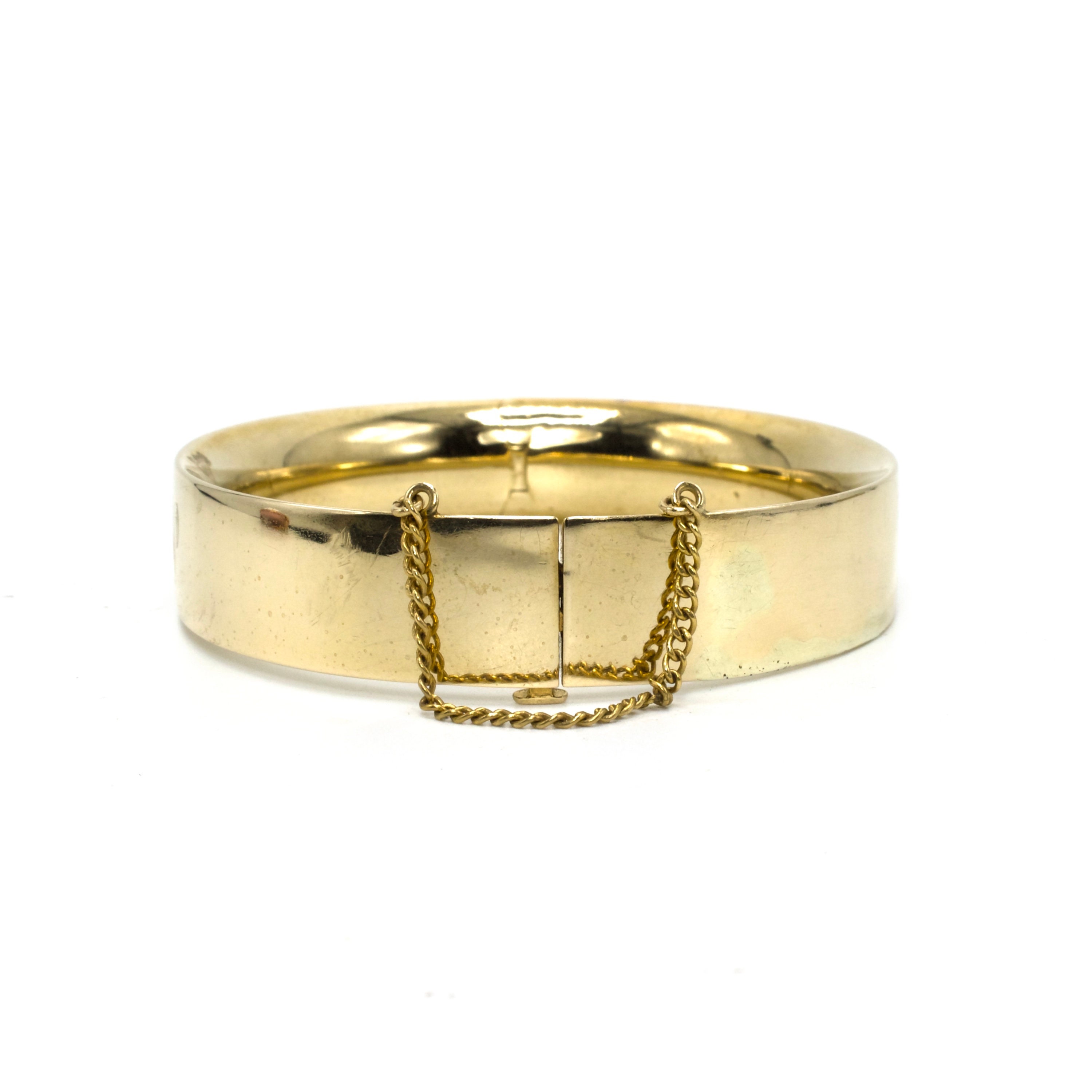 Vintage B.A. Ballou & Co. 14K Gold Hinged Bangle - Etsy