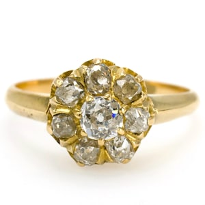Viktorianischer Diamant Ring in 18K Gelbgold
