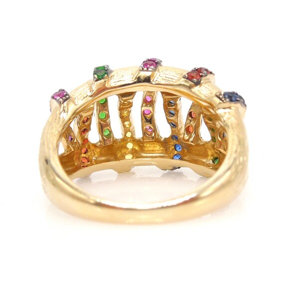 Multicolored Sapphire, Ruby, and Chrome Diopside … - image 5