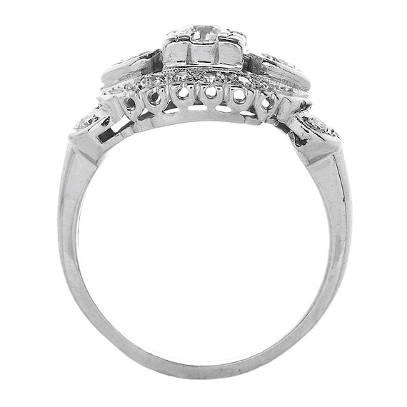 Vintage Almond Shaped 0.25ct Diamond Engagement Ring … Gem