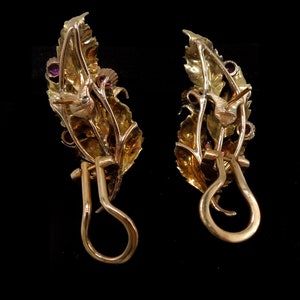 Buccellati 18K Yellow Gold and Ruby Earrings image 5