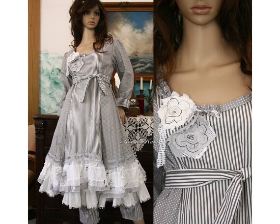 grey bohemian dress
