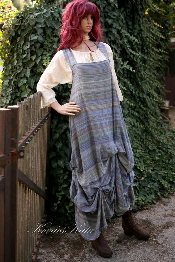 Bohemian Maxi Dress A-line Lagenlook 
