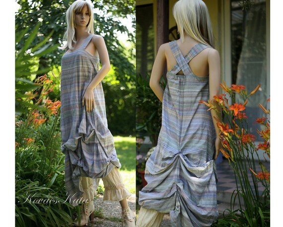 Bohemian Maxi Dress A-line Lagenlook 