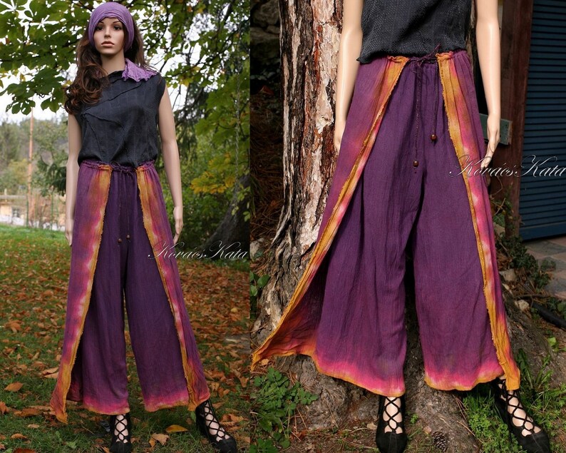 plus size gauze pants