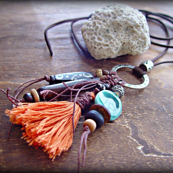 Boho Hippie Necklace - Boho Jewelry - Boho Gypsy Necklace - Yoga Necklace - Gypsy Jewelry - Yoga Jewelry - Ethnic Necklace