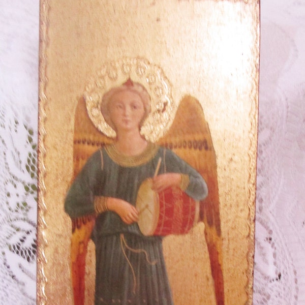 Religious Panel, Religious Art, Angel, Angel Pictures, Italian Religious, Byzantine Angel, Religious Wall Art, Religious Antiques