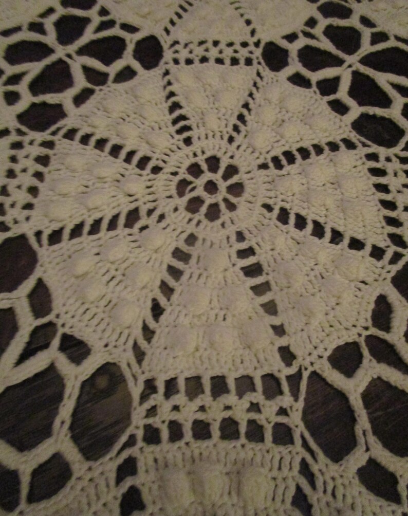 Popcorn Bedspread, Coverlet, Vintage Bedspreads, Vintage Afgans, Vintage Bedspread, Vintage Linens, Crochet Bedspread, PO#5 image 4
