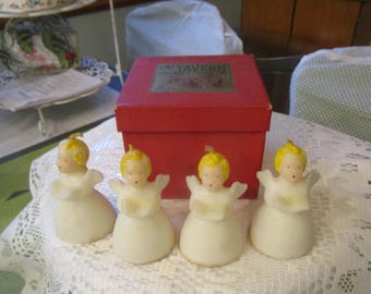Angel Candles, Tavern Candles, Christmas Candles, Vintage Candles, Christmas Angels