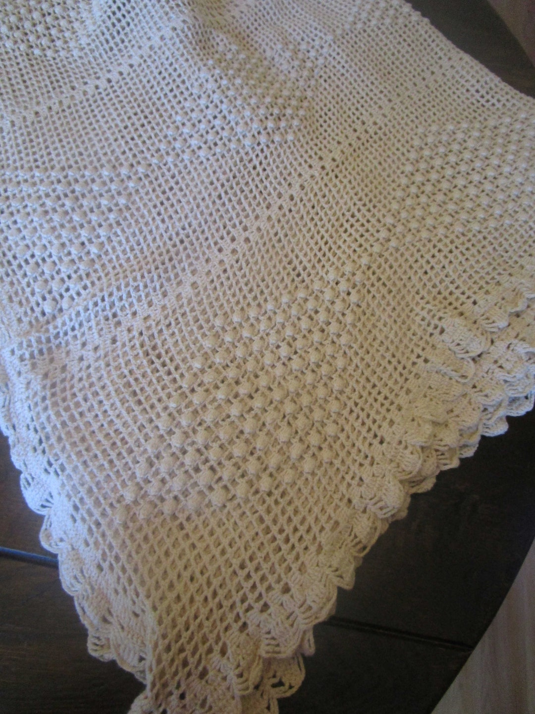 Popcorn Bedspread Crocheted Bedspread Vintage Bedspreads Etsy