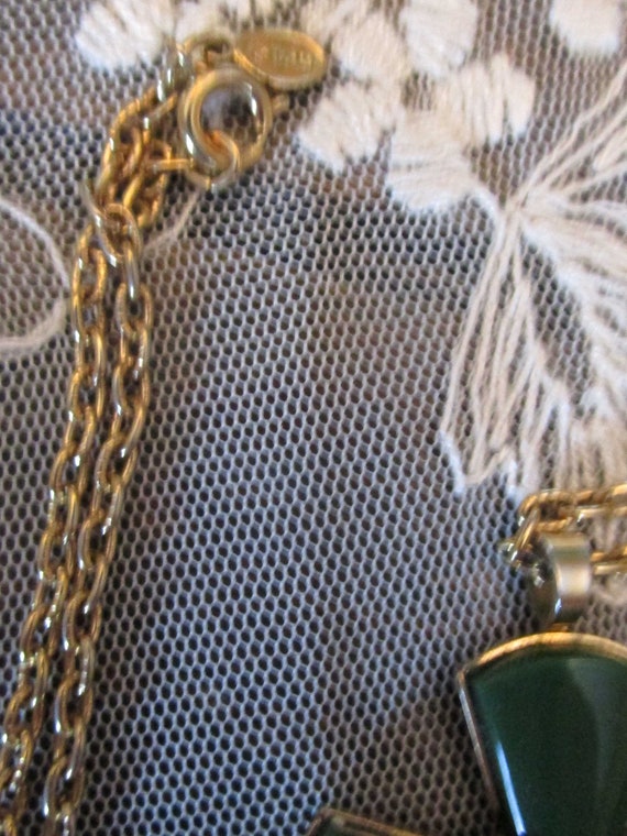 Avon, Faux Jade, Cross Necklace, Religious Jewelr… - image 4