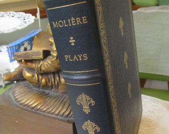 1980, Moliere, Seven Plays, Franklin Library, Limited Edition, Leather Books, Vintage Books, Library, Classic Literature, Playwrights