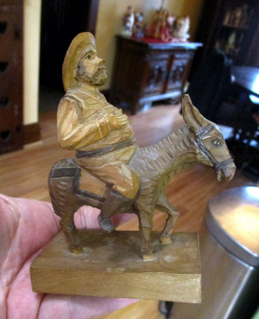 Don Quixote, Sancho Panza, Spanish Carving, Folk Art, Hand Carvings