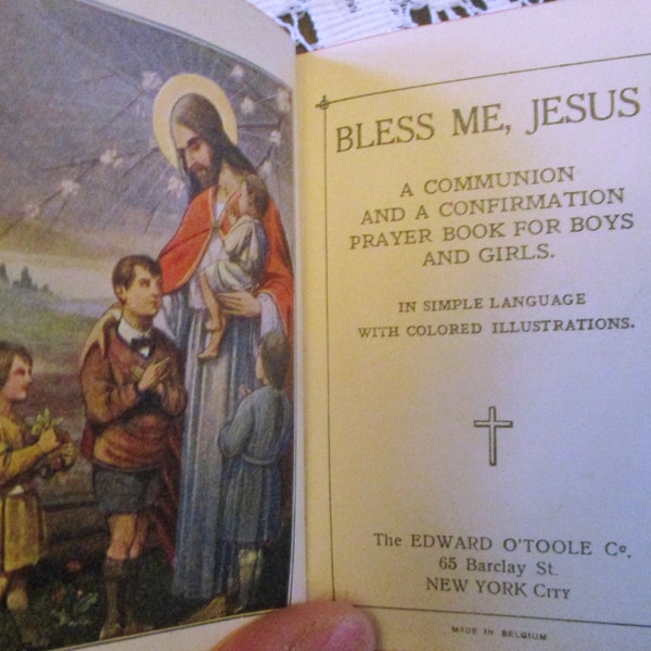 1930s, Bless Me Jesus, Childs Missal, Vintage Missal, First Communion, Confirmation, Religious Books, Prayer Book, Antique Religious