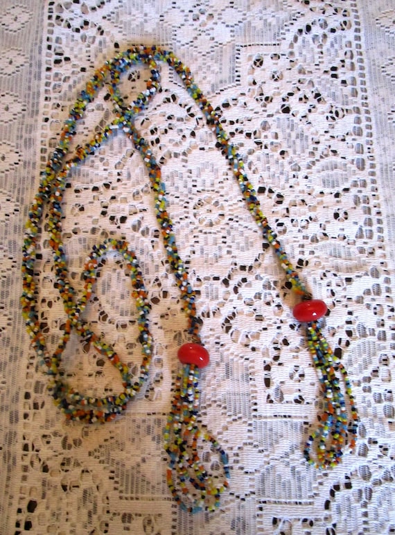 Flapper Beads, Beaded Necklace, Vintage Beads, Vi… - image 1