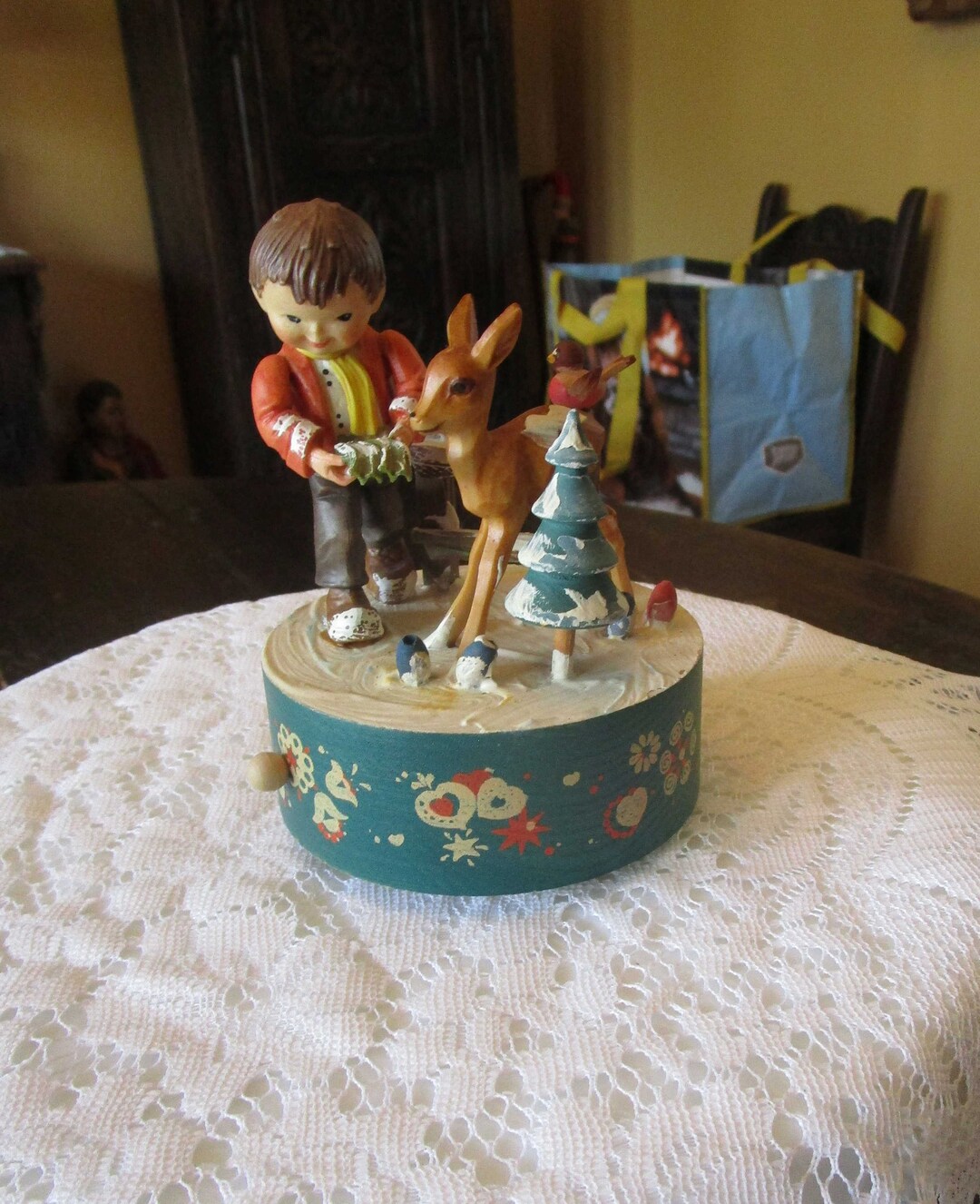 Anri, Music Box, Whistle While You Work, Anri Carving, Anri Music Box